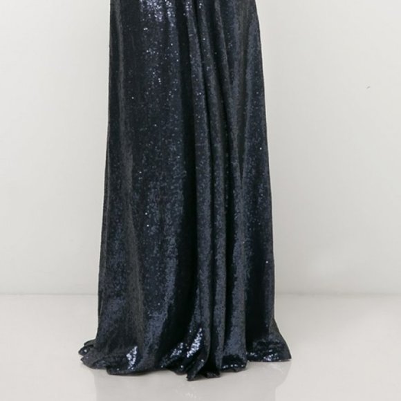 NEW NAVY PROM PARTY EVENING WEDDING MOTHER OF BRIDE Sequin Sheath Dress CD326 - Picture 2 of 6